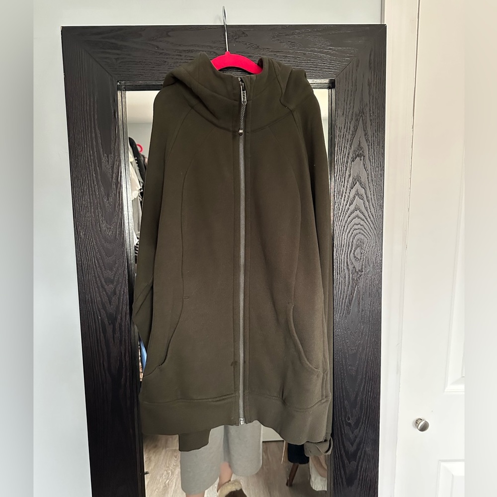 Lululemon full zip! Scuba green size 10